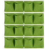 4Pcs 4 Pocket Plant Grow Bag Wall Mounted Reusable Degradable Felt Garden PlanterGreen In Australia - Darrahopens