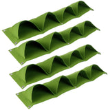4Pcs 4 Pocket Plant Grow Bag Wall Mounted Reusable Degradable Felt Garden PlanterGreen In Australia - Darrahopens