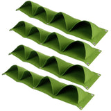 4Pcs 4 Pocket Plant Grow Bag Wall Mounted Reusable Degradable Felt Garden PlanterGreen In Australia - Darrahopens