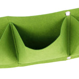 4Pcs 4 Pocket Plant Grow Bag Wall Mounted Reusable Degradable Felt Garden PlanterGreen