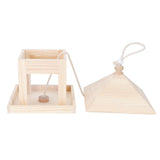 Hanging Bird House Nesting Box Feeding Feeder Box Garden Ornament Outdoor Tree DIY Decoration