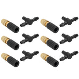 10 Set Micro Garden Watering Spray Head Misting Nozzle with 3‑Way Connector Irrigation System In Australia - Darrahopens