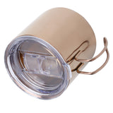 Retro Coffee Mug 304 Stainless Steel Double Walled Anti‑Scalding Cup for Picnic Barbecue with Lid In Australia - Darrahopens