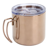 Retro Coffee Mug 304 Stainless Steel Double Walled Anti‑Scalding Cup for Picnic Barbecue with Lid In Australia - Darrahopens