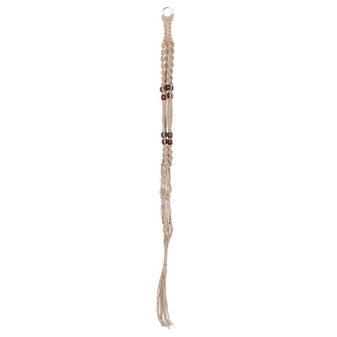 Plant Hanger Hanging Flowerpot Lifting Rope with Wooden Beads Indoor Outdoor Decoration
