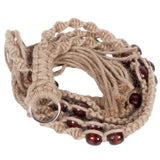 Plant Hanger Hanging Flowerpot Lifting Rope with Wooden Beads Indoor Outdoor Decoration