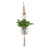 Plant Hanger Hanging Flowerpot Lifting Rope with Wooden Beads Indoor Outdoor Decoration