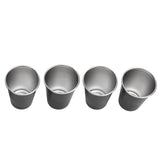 4Pcs Stainless Steel Picnic Cup Beer Beverage Drinking Cup for Outdoor Mountaineering Camping
