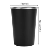 4Pcs Stainless Steel Picnic Cup Beer Beverage Drinking Cup for Outdoor Mountaineering Camping