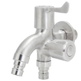 G1/2 Male Thread Water Faucet Dual Outlet Stainless Steel Water Tap for Gardens Washing Machines In Australia - Darrahopens