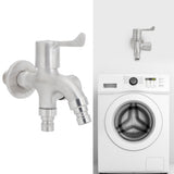 G1/2 Male Thread Water Faucet Dual Outlet Stainless Steel Water Tap for Gardens Washing Machines