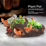 Plant Pot Innovative Waterproof Succulent Flower Bonsai Resin Planter Home DecorationSquirrels Chasing
