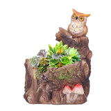 Plant Pot Innovative Waterproof Succulent Flower Bonsai Resin Planter Home DecorationEagle Standing on Tree