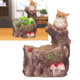 Plant Pot Innovative Waterproof Succulent Flower Bonsai Resin Planter Home DecorationEagle Standing on Tree