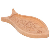 Wooden Plate FishShaped MultiGrain Creative Fruit Dessert Tray Table Box Candy Dish