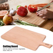 Wood Cutting Board Kitchen Vegetable Bread Fruit Pizza Chopping Plate Accessory Cutlery 36x19x1.5cm