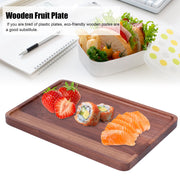 Walnut Service Plate Square Decoration Fruit Food Dessert Plate Tray Wooden BBQ Plate34x23x2