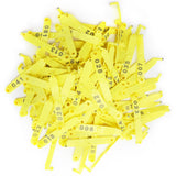 100Pcs Sheep Ear Tag Double Folded Yellow Integrated Number Animal Identification Card