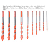 10PCS Multifunctional Drill Bits Set 3/4/5/6/6/8/10/12/14/16mm Triangular Drilling Bit for Wood