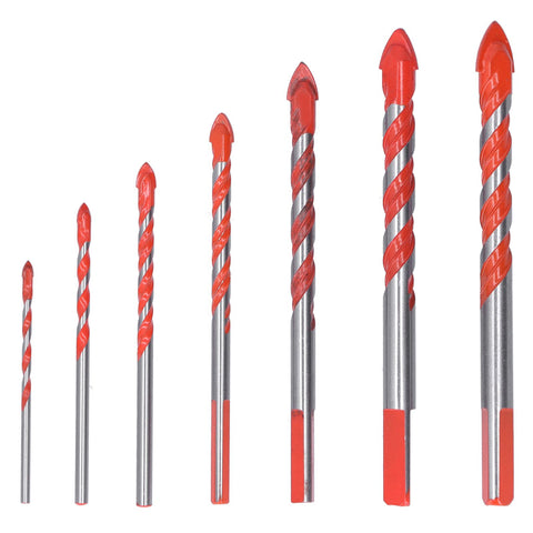 Drill Bit Set Multi Purpose Bits Accessory for Ceramic Tile Concrete Glass Drilling(7Pcs ) In Australia - Darrahopens
