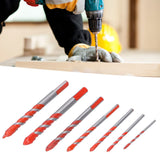 Drill Bit Set Multi Purpose Bits Accessory for Ceramic Tile Concrete Glass Drilling(7Pcs )