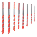 Drill Bit Set Multi Purpose Bits Accessory for Ceramic Tile Concrete Glass Drilling(8Pcs )