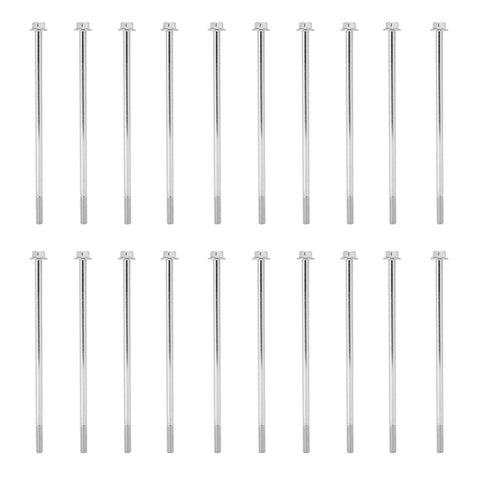 20Pcs Hex Flange Long Bolt Motor Generator Rotor Stator Screw Replacement Parts M6x155
