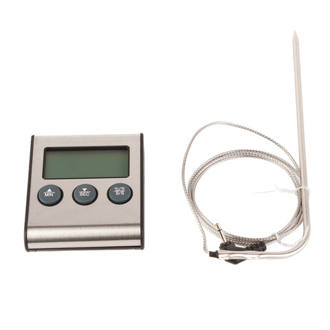 Digital Cooking Thermometer Timer LCD Display ℃/℉ W/Probe for Barbecue Meat BBQ Food In Australia - Darrahopens