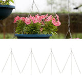 4Pcs Hanging Chain with Hooks 304 Stainless Steel Garden Flower Pot Plant Hangers Replacement