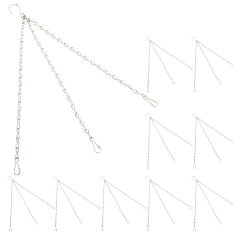 10Pcs Hanging Chain with Hooks Single 8-Strand Iron Garden Flower Pot Plant Hangers Replacement In Australia - Darrahopens