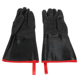 BBQ Gloves High Temperature Resistance 500℃ Waterproof Acid and Alkali Resistant Garden GlovesBlack 14in In Australia - Darrahopens