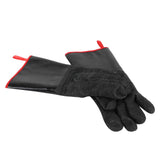 BBQ Gloves High Temperature Resistance 500℃ Waterproof Acid and Alkali Resistant Garden GlovesBlack 14in