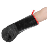 BBQ Gloves High Temperature Resistance 500℃ Waterproof Acid and Alkali Resistant Garden GlovesBlack 14in