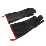 BBQ Gloves High Temperature Resistance 500℃ Waterproof Acid and Alkali Resistant Garden GlovesBlack 17in