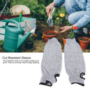 1 Pair 45cm Arm Protection Sleeve 5 Protection Grade Cut Resistant Safety Arm Guard for Garden