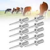 10pcs Ear Tag Pin Stainless Steel Livestock Ear Tag Plier Accessory for Cattle Pig Sheep