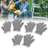 3 Pairs Cut Resistant Gloves Children Gardening Outdoor Activities Cut Proof Work Gloves