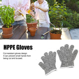 3 Pairs Cut Resistant Gloves Children Gardening Outdoor Activities Cut Proof Work Gloves