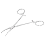 Hemostatic Forceps 14cm Stainless Steel Curved Tip Pliers Pet Hair Tweezers Livestock Supply