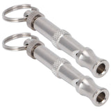 2pcs Stainless Steel Ultrasonic Whistle Portable Trainer Training Tool for Dog Pigeons Birds