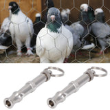 2pcs Stainless Steel Ultrasonic Whistle Portable Trainer Training Tool for Dog Pigeons Birds
