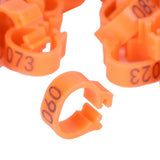 100pcs Birds Foot Rings Number Identification Pigeon Leg Bands Poultry Clip RingOrange