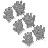 3 Pairs Kids Cutting Resistant Gloves Children Work Safety Protection Gloves for Gardening