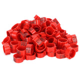 100Pcs Pigeons Identify Ring 001‑100 Numbered Poultry Leg Ring Bird Leg Bands Foot Ring10mm Red Ring with Number In Australia - Darrahopens