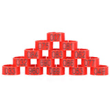 100Pcs Pigeons Identify Ring 001‑100 Numbered Poultry Leg Ring Bird Leg Bands Foot Ring10mm Red Ring with Number In Australia - Darrahopens