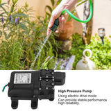 12V 120W 8L High Flow Diaphragm High Pressure Pump Dual Core with Copper Connector
