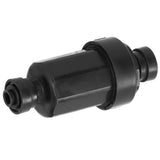 1/4in Irrigation Filter with Stainless Steel Strainer Quick Connect Filtration System Black