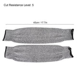 1 Pair 45cm Cut Proof Sleeves Cut Resistance Level 5 Arm Protector Sleeve for Gardening
