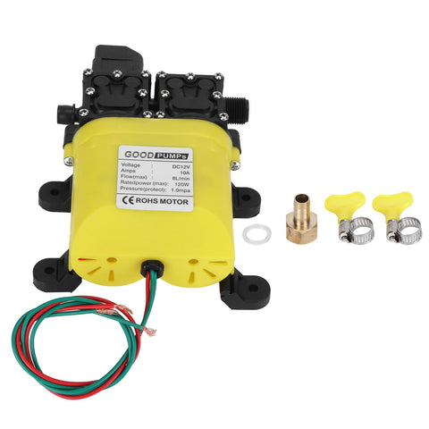12V 120W 8L Diaphragm High Pressure Pump with Copper Connector Automatic Water Injection Pump In Australia - Darrahopens