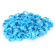 001‑100 Numbered Bird Leg Bands 8mm Poultry Identify Rings Accessory for Birds PigeonsBlue In Australia - Darrahopens